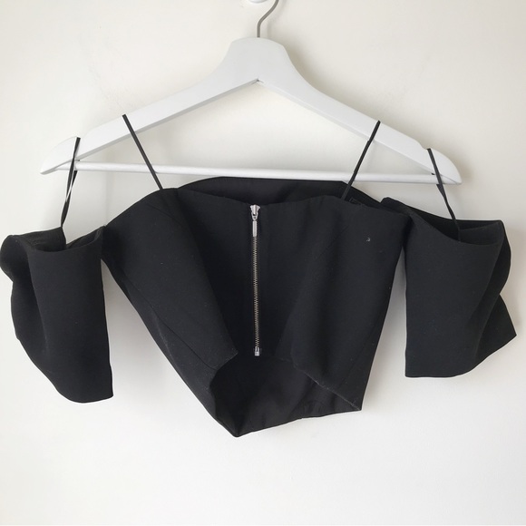 Keepsake black cropped off shoulder top - Picture 7 of 11